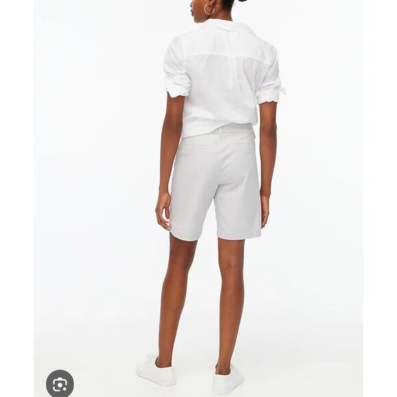 J crew NWT 9" Frankie bermuda chino short in white size 6 - Picture 2 of 10